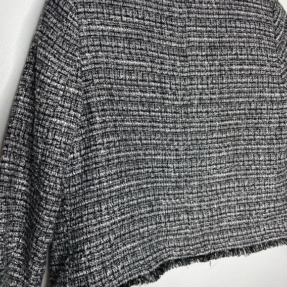 H&m tweed fringe classic open blazer - Picture 9 of 10